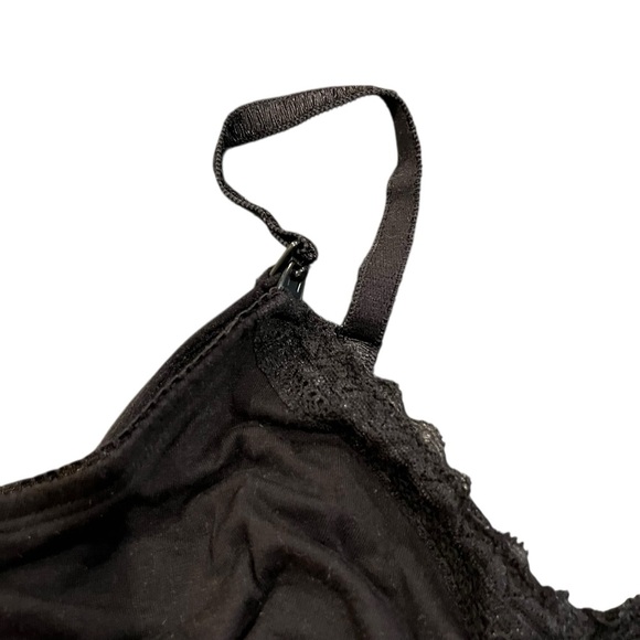 Gilligan & O’Malley black cotton wireless nursing bra bralette M medium like new - Picture 3 of 5